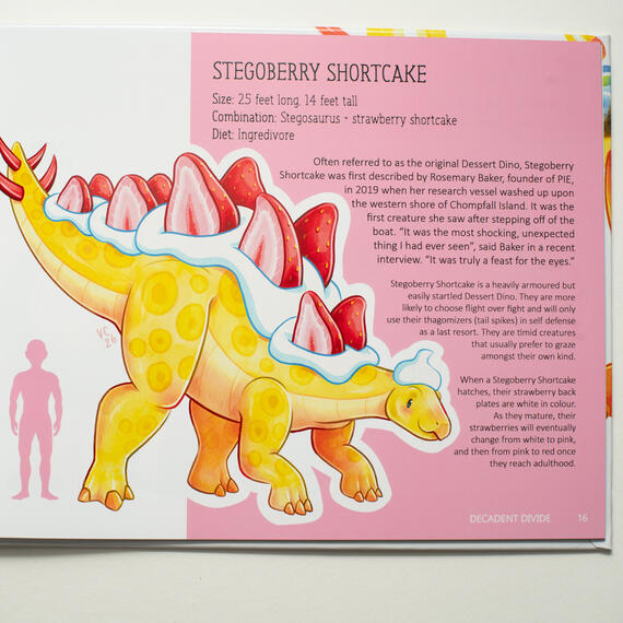 Page from The Illustrated Encyclopedia of Dessert Dinos.