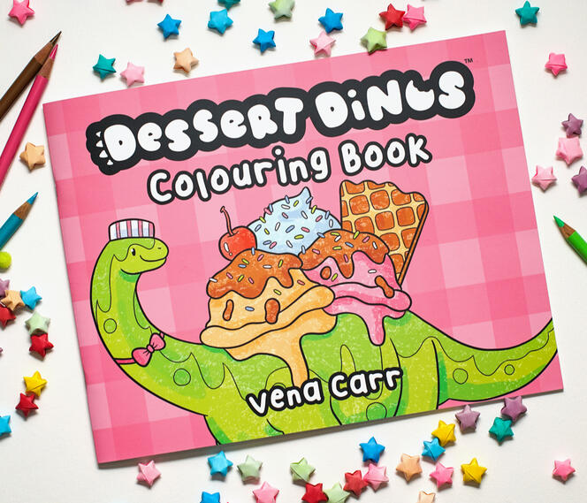 Dessert Dinos Colouring Book, Volume 1